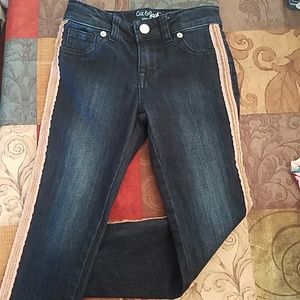 Girls dark wash denim skinny jeans